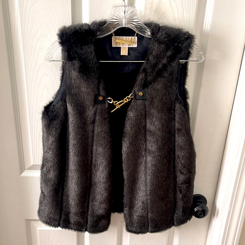 Furry Black Michael Kors Vest